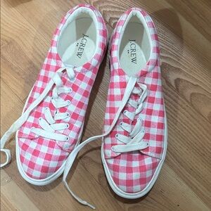 J. Crew Red Gingham Sneakers